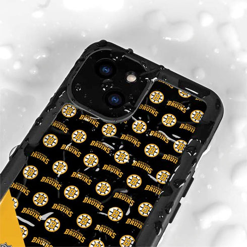 NHL Boston Bruins Pattern iPhone 15 Waterproof Case